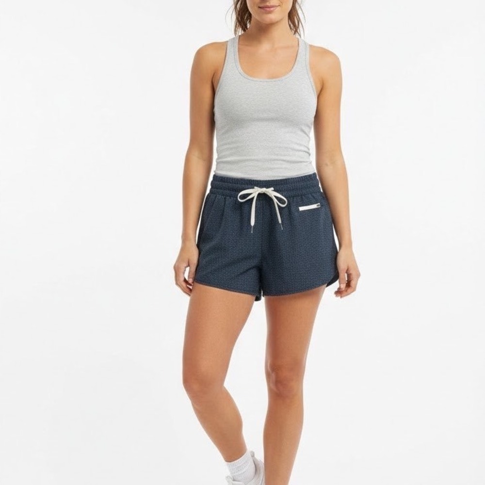 Vuori Women's Clementine Short 2.0 Performance Shorts Navy Running Size L